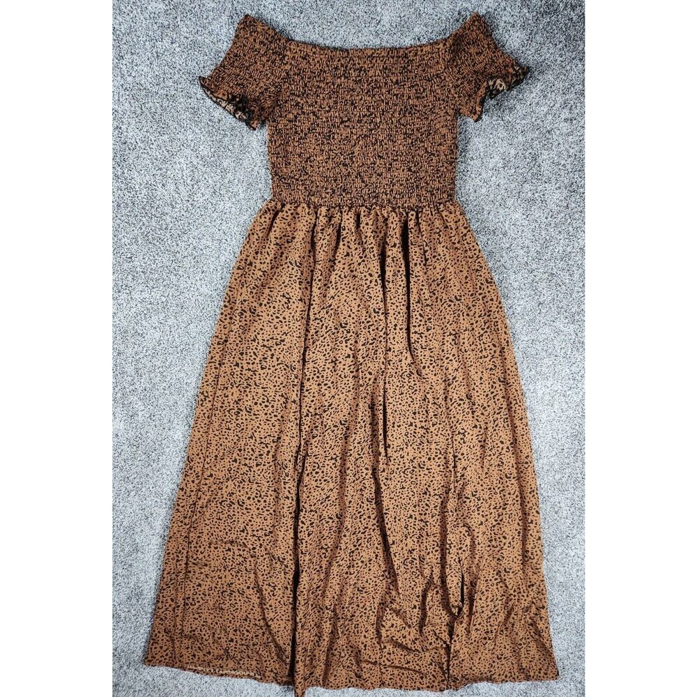 Bohemian Maxi Dress Off Shoulder Long A Line Womens Size Large
